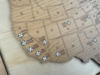 MLB Stadium Map baseball stadium tracker travel map for baseball lover gift for dad birthday presen for him personalized sports memorabilia