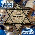 Card Box Bar Mitzvah party decor Mazel Tov Jewish Card Holder Bat Mitzvah table decor Star of David decoration for 13th birthday celebration