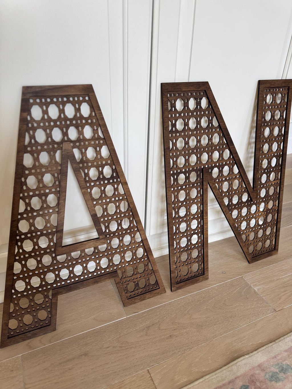 Rattan letter nursery name sign personalized Baby Room Decor custom Kids Wall Art rattan home decor toddler bedroom gender neutral nursery