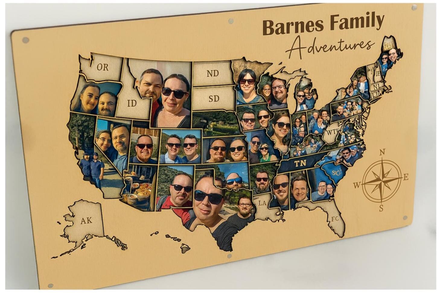 RV travel map, personalized camper decor, custom family road trip gift, motorhome travel tracker