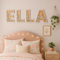 Wildflower letters Personalized Floral Name Sign for Girl Room Nursery decor for toddler bedroom boho chic large flower decoration dorm room