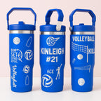 Personalized volleyball tumbler custom water bottle for coach engraved gift for volleyball player team present for athletic teen birthday