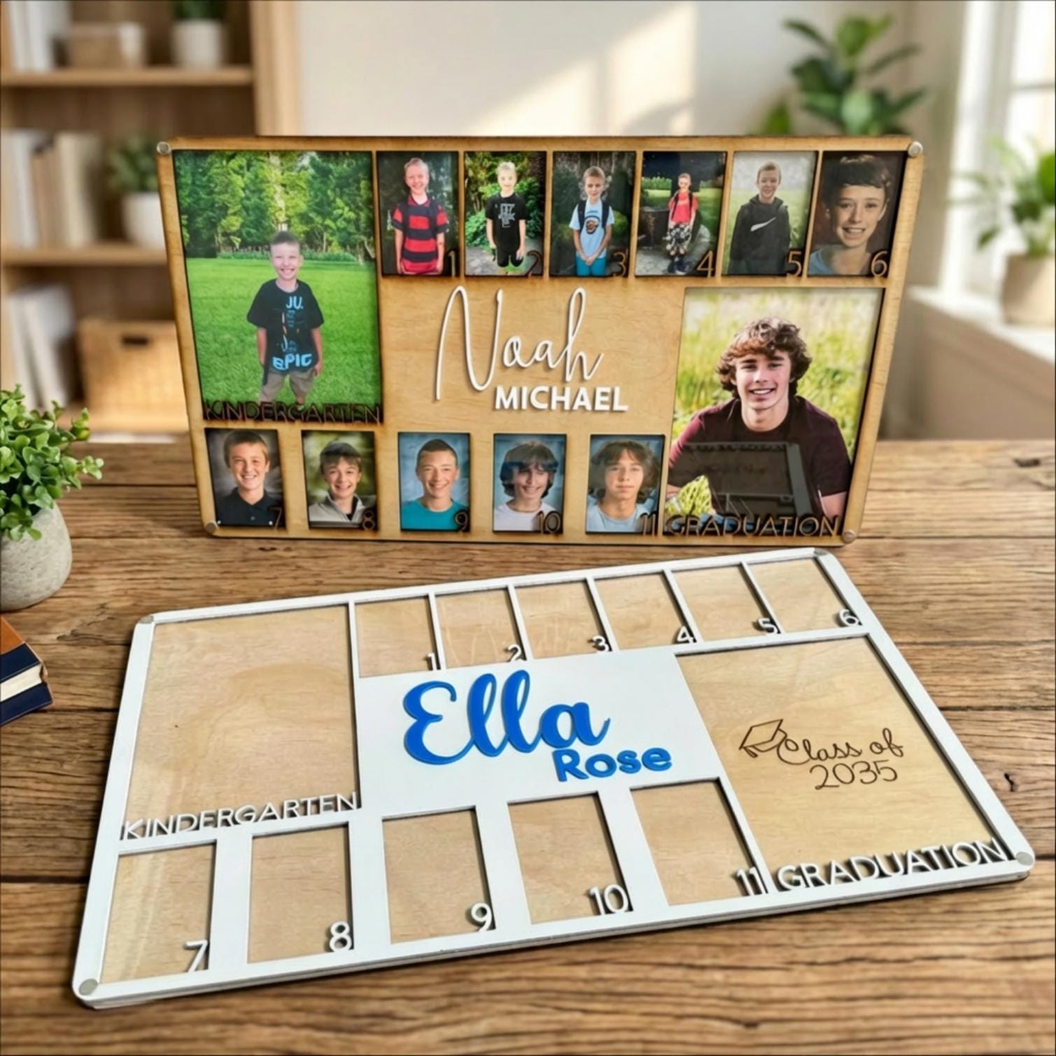 Personalized School Year Photo Frame custom school picture frame grade school picture frame Kindergarten to Graduation Picture Frame custom