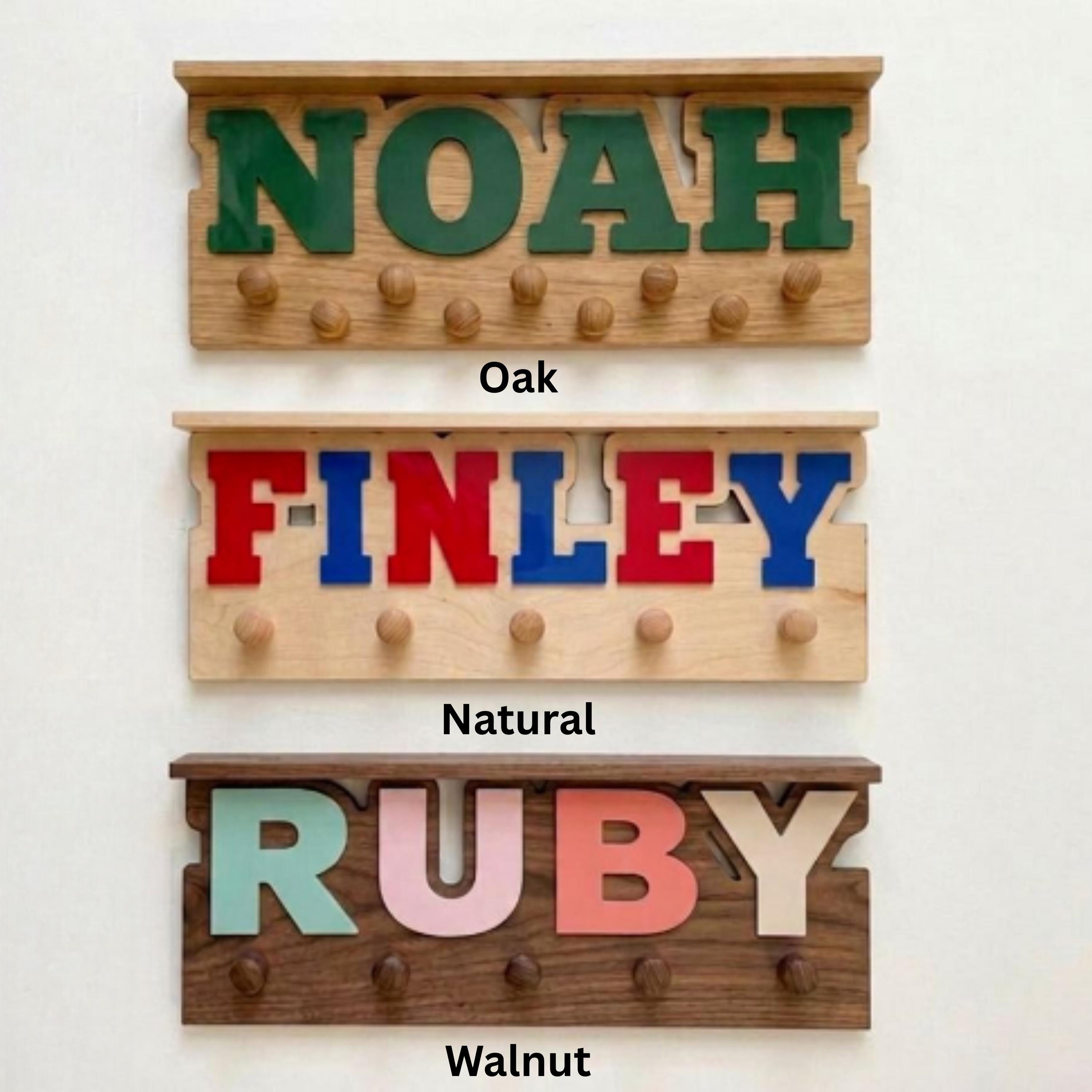 Personalized Medal Hanger | Trophy Display Shelf | Sports Award Holder | Custom Name Sign | Athlete Gift | Soccer Baseball Basketball
