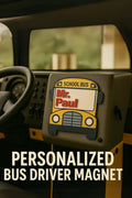 Bus Driver Gift Personalized School Bus Magnet Thank You Present for Bus Driver Appreciation Day End of School Year