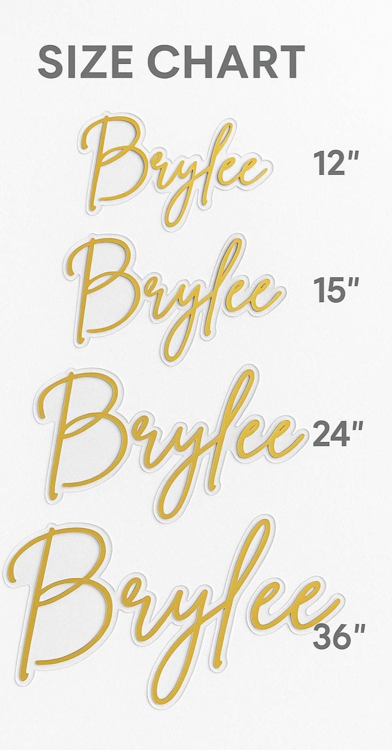 Dorm room name sign damage free acrylic bedroom decor personalized birthday gift for teenager trendy script nursery sign for baby girl