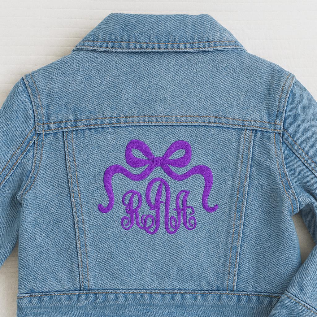 Personalized Kids Jean Jacket – Custom Embroidered Denim Coat with Name or Patch, Toddler & Youth Gift for Boys and Girls