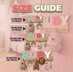Personalized Kids Wall Organizer, Backpack & Coat Hanger, Custom Name Nursery Storage, toddler Bedroom Organization, Kids Room Storage