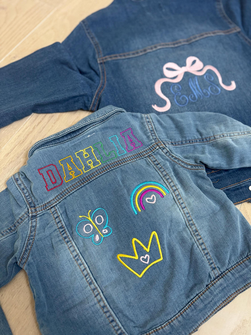 Personalized Kids Jean Jacket – Custom Embroidered Denim Coat with Name or Patch, Toddler & Youth Gift for Boys and Girls