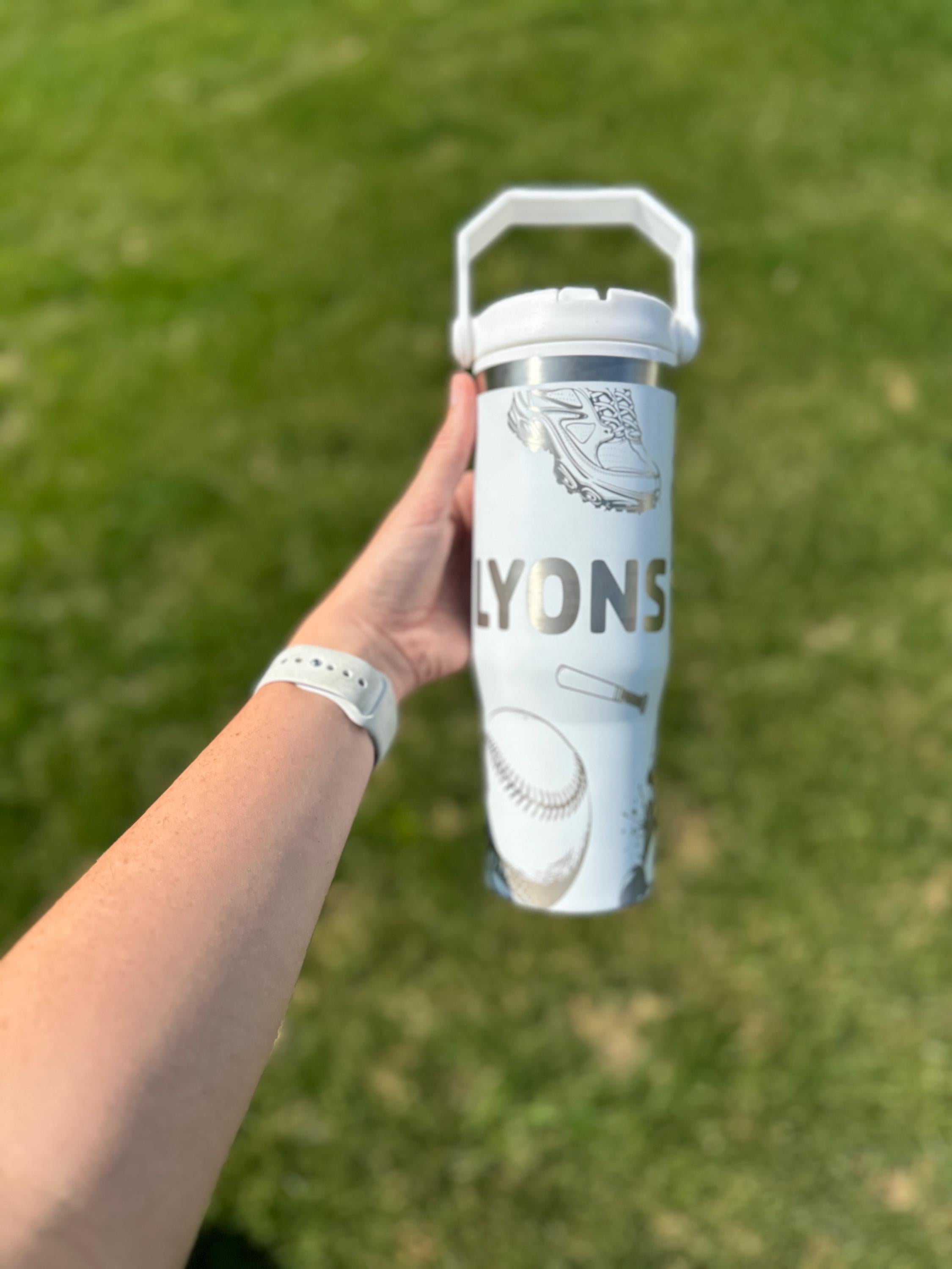 baseball water bottle personalized tumbler Custom Sports Gift for teenage boy travel cup team gift for baseball coach present sport mom gear