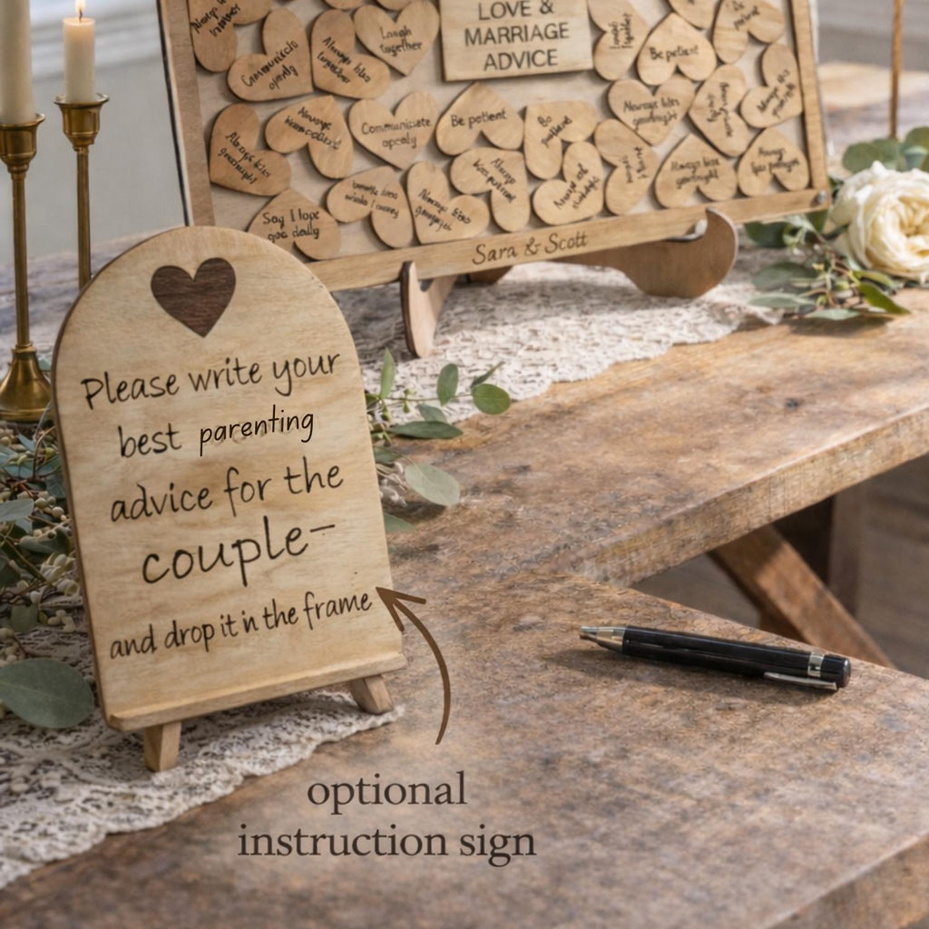 Baby Shower Decor, Advice for Baby Sign, baby shower keepsake, personalized shower activity, guest book alternative