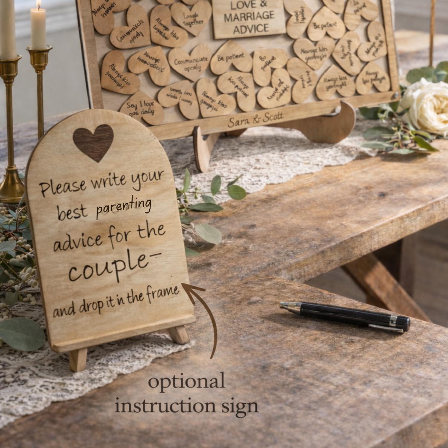 Baby Shower Decor, Advice for Baby Sign, baby shower keepsake, personalized shower activity, guest book alternative