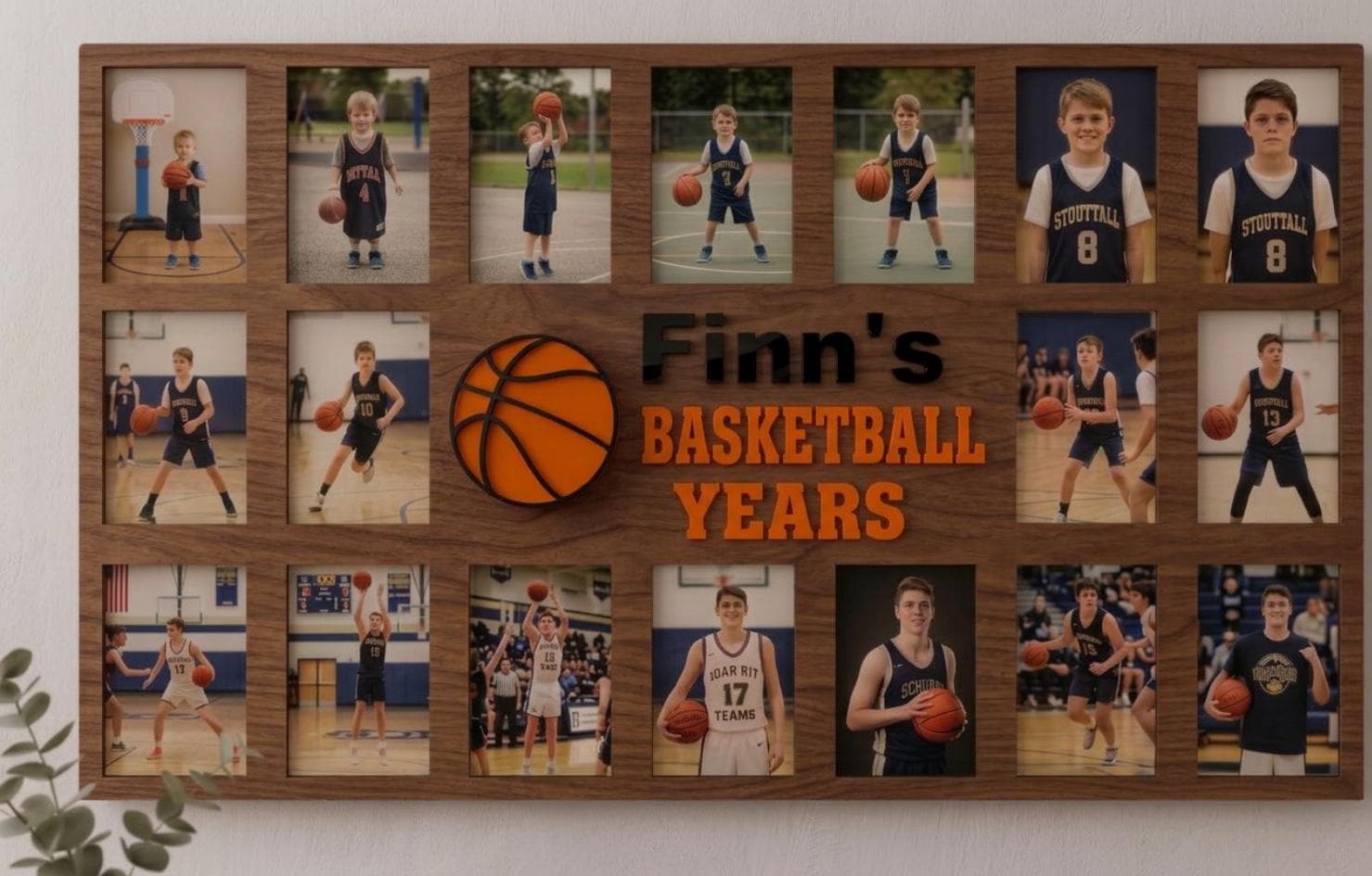 Basketball Photo Keepsake | Personalized Sports Memory Frame | Senior Gift for Basketball Player | Custom Picture Display