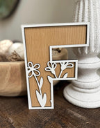 Wildflower letters Personalized Floral Name Sign for Girl Room Nursery decor for toddler bedroom boho chic large flower decoration dorm room