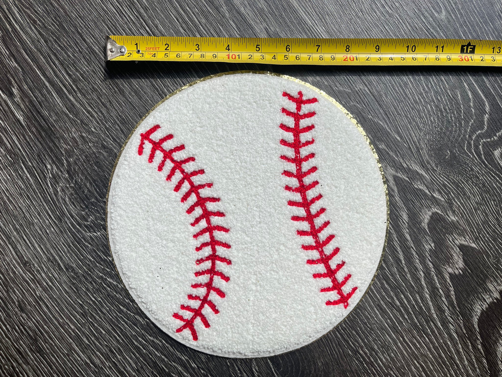 baseball chenille patch large baseball iron on patch iron on chenille large baseball patch