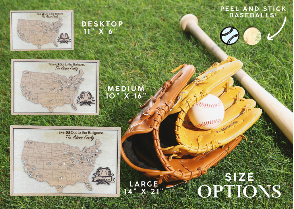 MLB Stadium Map baseball stadium tracker travel map for baseball lover gift for dad birthday presen for him personalized sports memorabilia