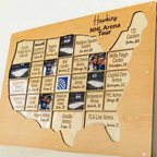 NHL arena tracker personalized wood photo frame hockey map NHL team gift for hockey fan present for dad man cave custom decor