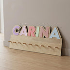 Personalized Kids Wall Organizer, Backpack & Coat Hanger, Custom Name Nursery Storage, toddler Bedroom Organization, Kids Room Storage
