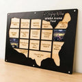 WNBA Arena Travel Map, Women’s Basketball Fan Gift, wood sports gift