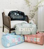 Personalized Duffel Bag with Name – Travel, Dance, Team Duffel for Girls • Cheer & Gymnastics Gift • Sleepover Weekender bag with strap pink