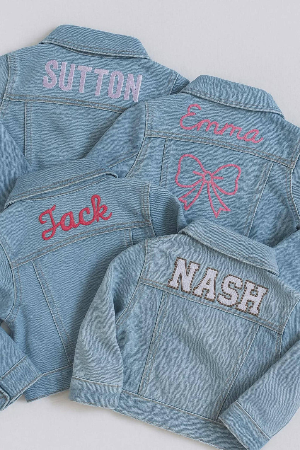 Personalized Kids Jean Jacket – Custom Embroidered Denim Coat with Name or Patch, Toddler & Youth Gift for Boys and Girls