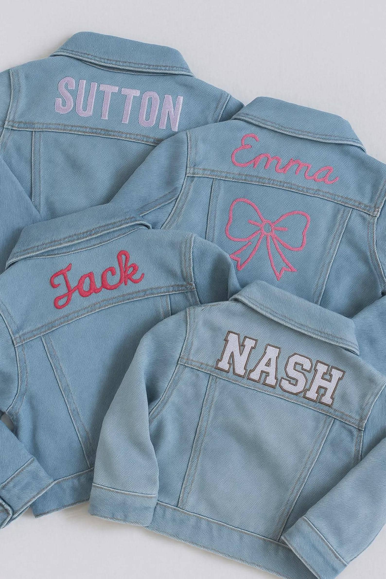 Personalized Kids Jean Jacket – Custom Embroidered Denim Coat with Name or Patch, Toddler & Youth Gift for Boys and Girls