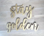 Metallic Gold Name Sign Nursery Wall Art Floating Letter Cutout for Toddler Room Boho Chic Playroom Decor Glam Style crib sign initial