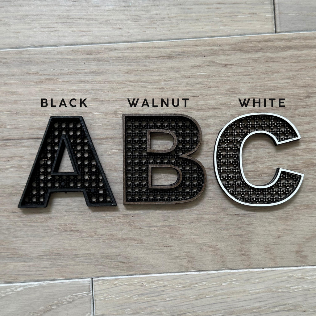 Rattan letter nursery name sign personalized Baby Room Decor custom Kids Wall Art rattan home decor toddler bedroom gender neutral nursery