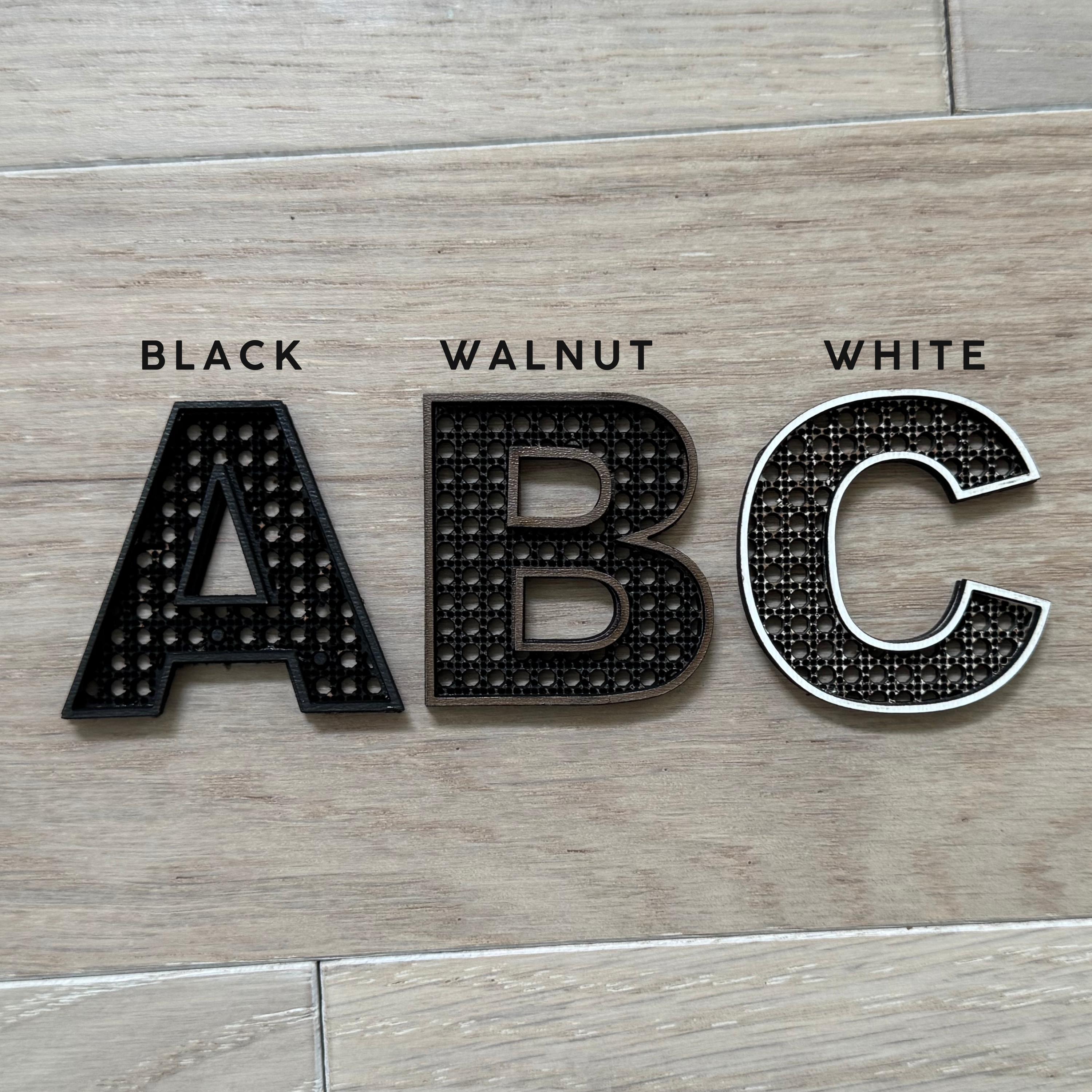Rattan letter nursery name sign personalized Baby Room Decor custom Kids Wall Art rattan home decor toddler bedroom gender neutral nursery