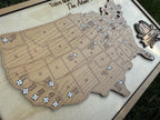 MLB Stadium Map baseball stadium tracker travel map for baseball lover gift for dad birthday presen for him personalized sports memorabilia