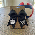 Personalized Volleyball Hair Bow | Embroidered Volleyball Team Bow | Custom Player Gift | Girls Hair Accessory