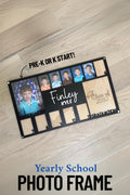 School Year Photo Frame personalized school picture frame grade school yearly kid photo frame Kindergarten frame graduation gift for mom