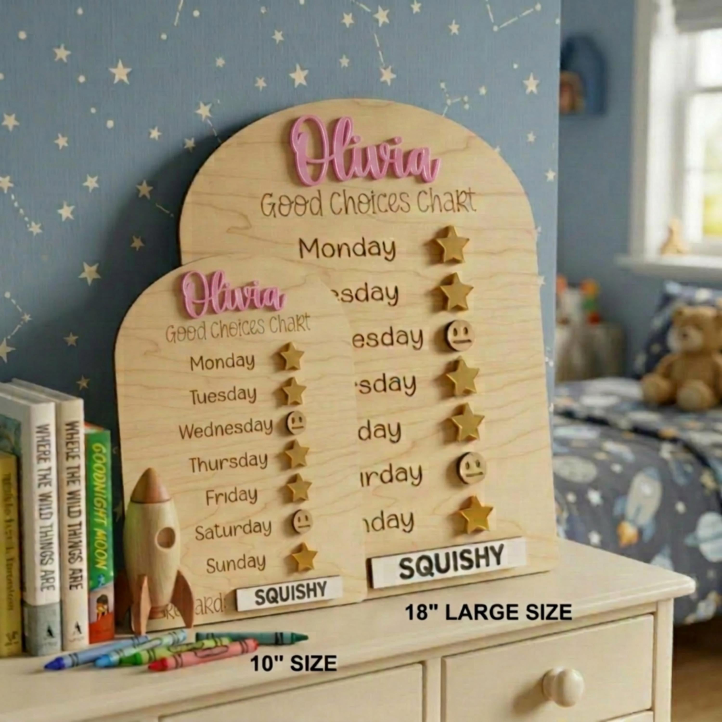 Personalized Kids Behavior Chart | ADHD Routine Tracker for Kids | Weekly Reward System | Chore Marker| Custom gift toddler