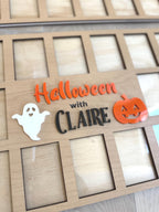 Halloween frame personalized trick or treat Photo display for fall Picture Frame custom autumn home Decor Holiday Memory Keepsake