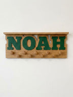Personalized Medal Hanger | Trophy Display Shelf | Sports Award Holder | Custom Name Sign | Athlete Gift | Soccer Baseball Basketball