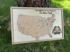 MLB Stadium Map baseball stadium tracker travel map for baseball lover gift for dad birthday presen for him personalized sports memorabilia