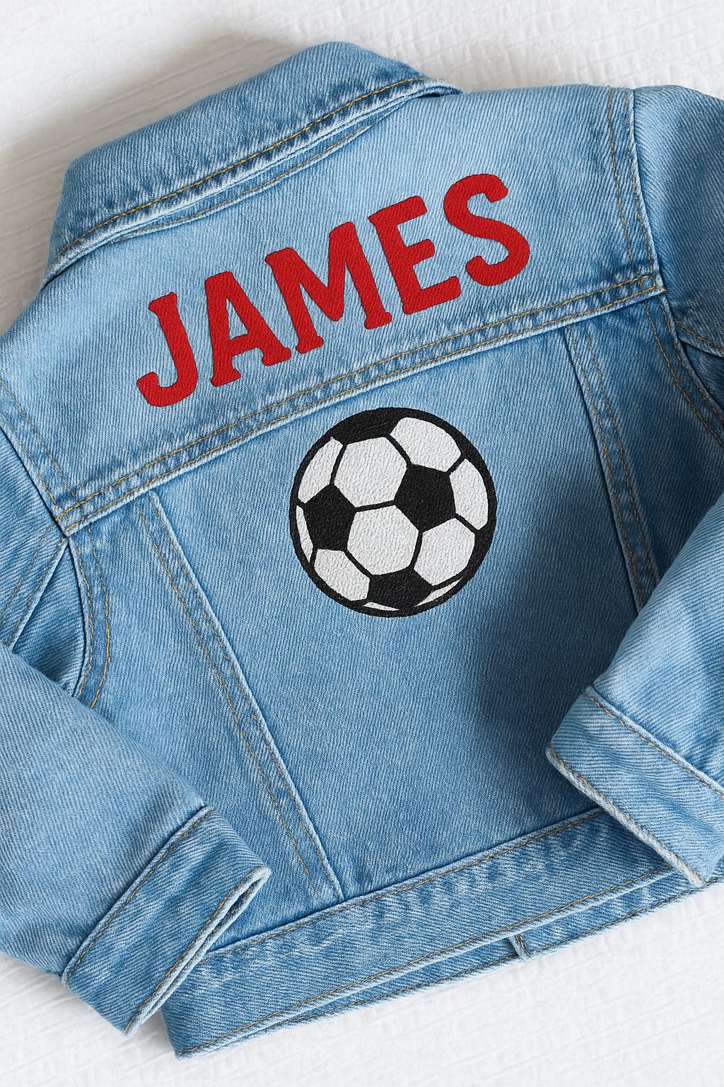 Personalized Kids Jean Jacket – Custom Embroidered Denim Coat with Name or Patch, Toddler & Youth Gift for Boys and Girls