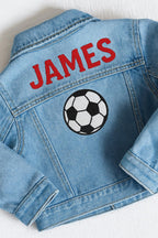 Personalized Kids Jean Jacket – Custom Embroidered Denim Coat with Name or Patch, Toddler & Youth Gift for Boys and Girls