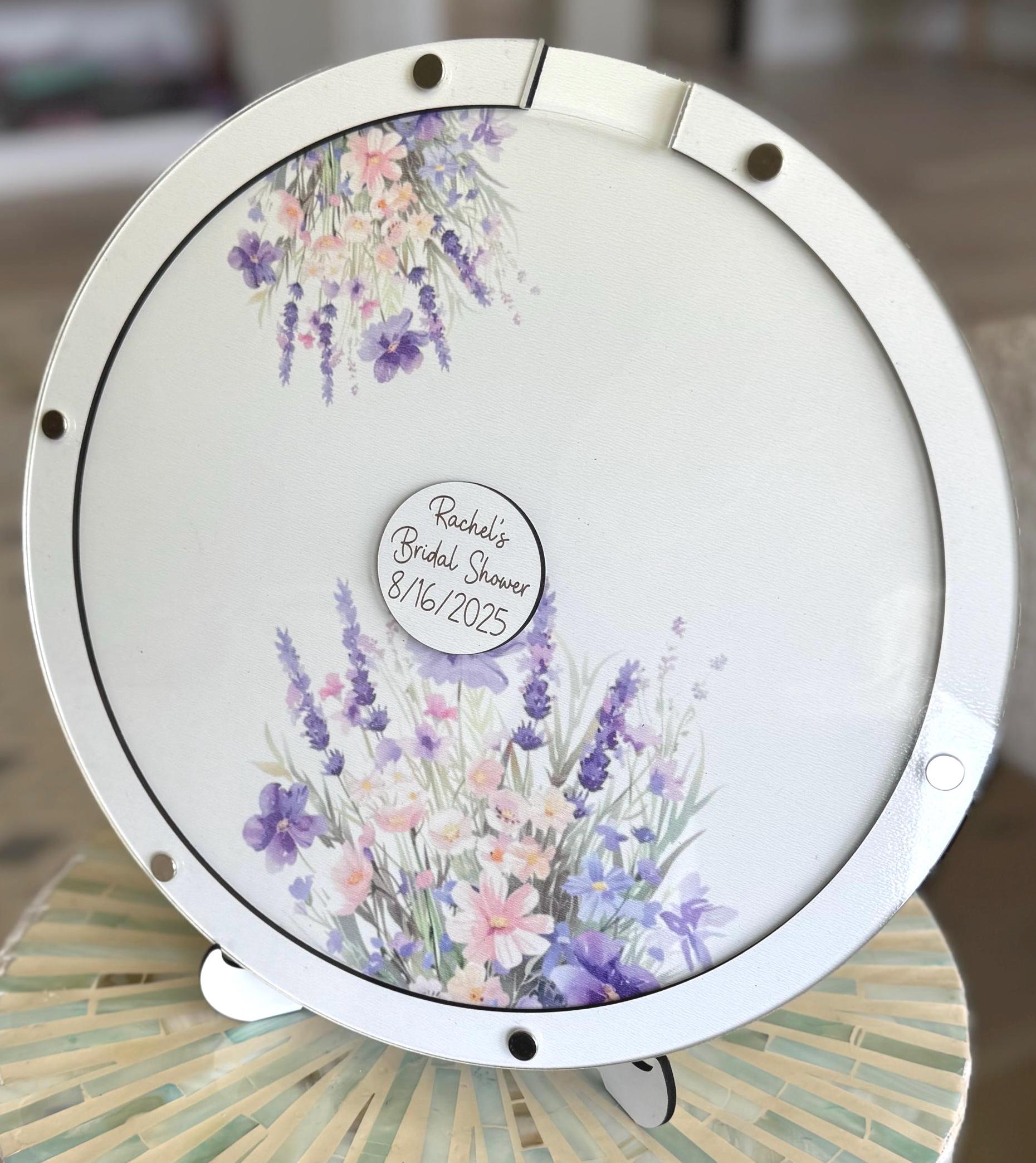 Floral Guest book alternative baby shower boho chic decor bridal shower personalized sign wedding guest signature wood keepsake anniversary