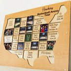 NBA arena tracker personalized wood photo frame basketball map NBA team gift for basketball fan present for dad man cave custom decor