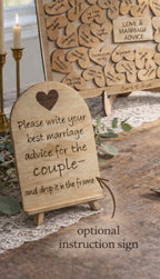 Bridal Shower Decor, Wedding Guest Book Alternative, Love & Marriage Advice Sign, Wedding Shower keepsake