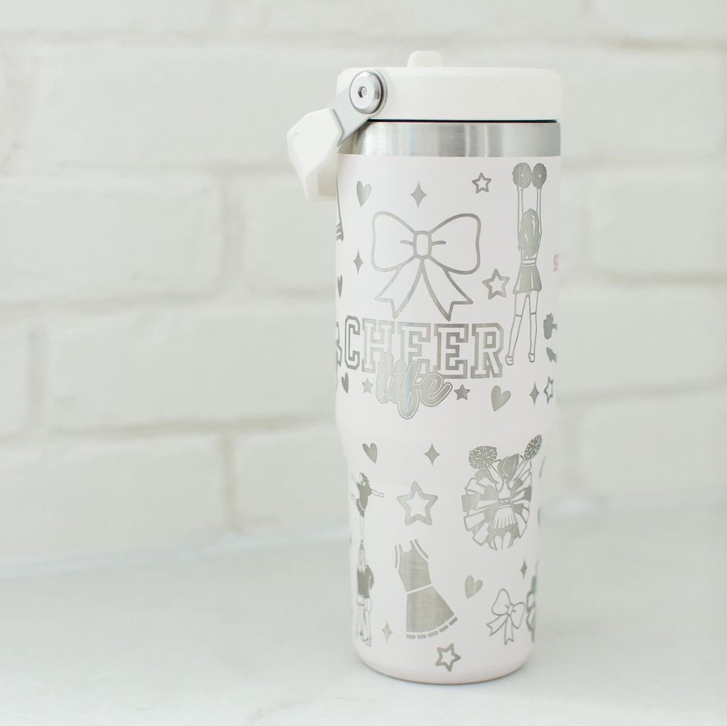 Personalized cheer tumbler for cheerleader water bottle custom water bottle for cheer cheerleader engraved gift for teenager