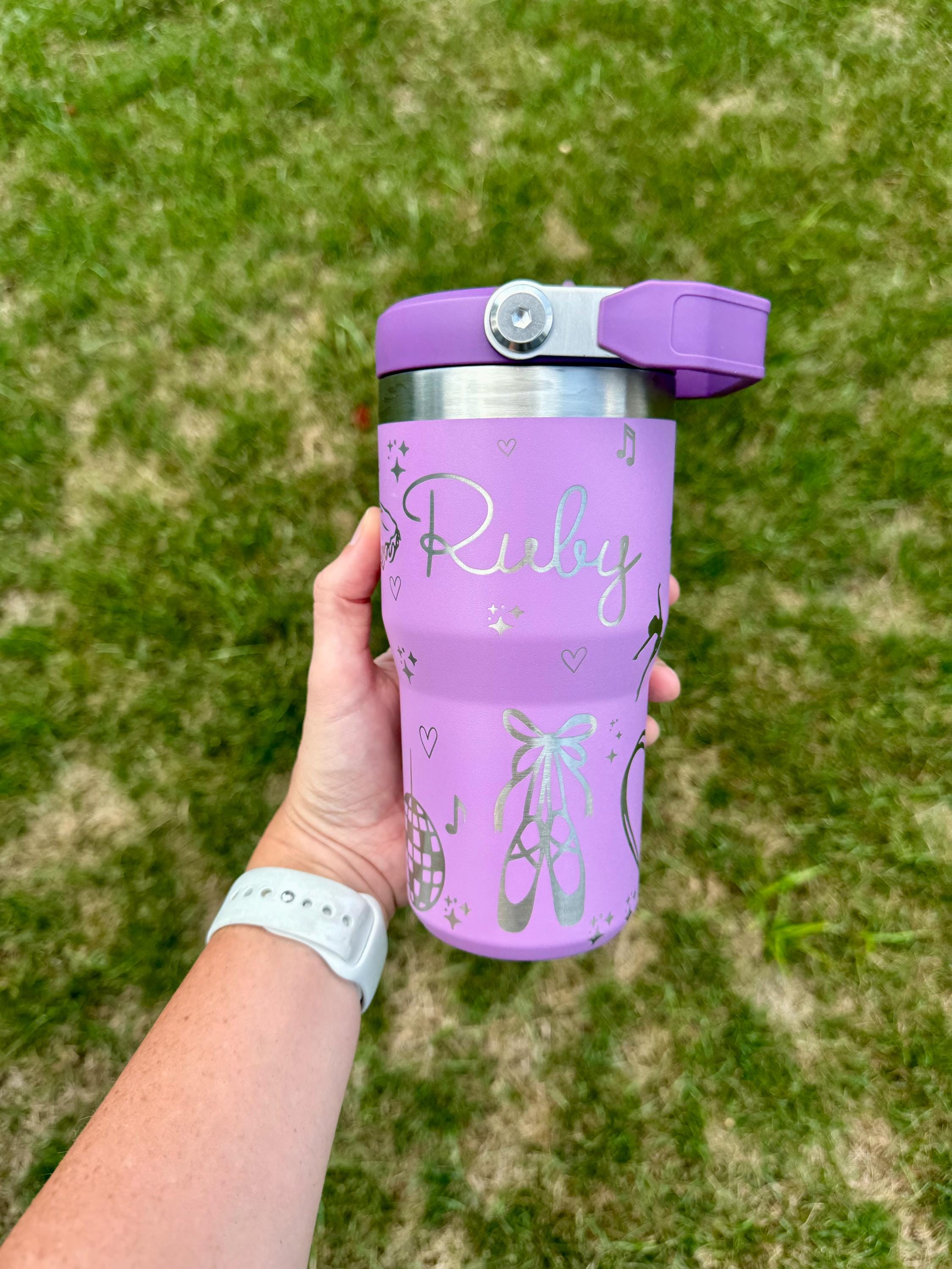 Personalized dance tumbler Ballet Gift for Dancer custom water bottle for dance mom team present for dance teacher gift little girl birthday