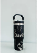 Personalized soccer water bottle for kids soccer tumbler laser engraved soccer water bottle for soccer custom soccer water bottle 30 oz