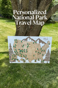 National Park Map Personalized USA Wood Keepsake Custom Travel Map Gift for Adventure Lover present Outdoor Enthusiast gift for hiker