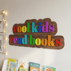 Cool Kids Read Books Sign, Classroom Library Wall Decor, Playroom Reading Art