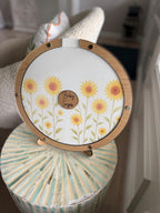 Sunflower Guest Book Alternative Bridal Shower rustic sunflower baby shower decoration personalized wood guest book sign floral theme