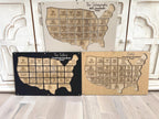 NFL stadium tracker personalized wood photo frame football map NFL team gift for football fan present for dad man cave custom decor