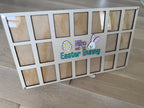 Easter frame Annual Easter bunny photo display Personalized Spring Decor Holiday Memory Keepsake Frame Pastel Bunny decor custom family name