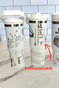 Personalized football water bottle for boy football tumbler laser engraved football water bottle for football mom gift for boy football gift